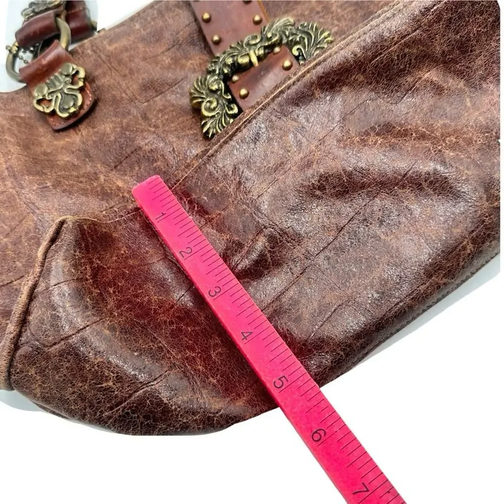 Leatherock USA Genuine Leather Shoulder Bag Chocolate Brown Made in USA